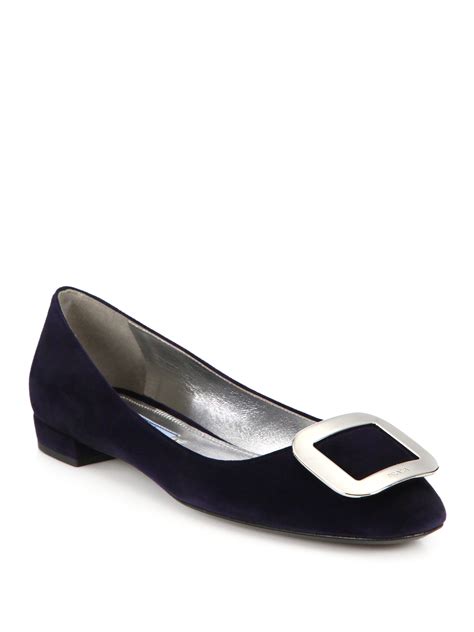 prada blue suede flats|Women's Prada Flats .